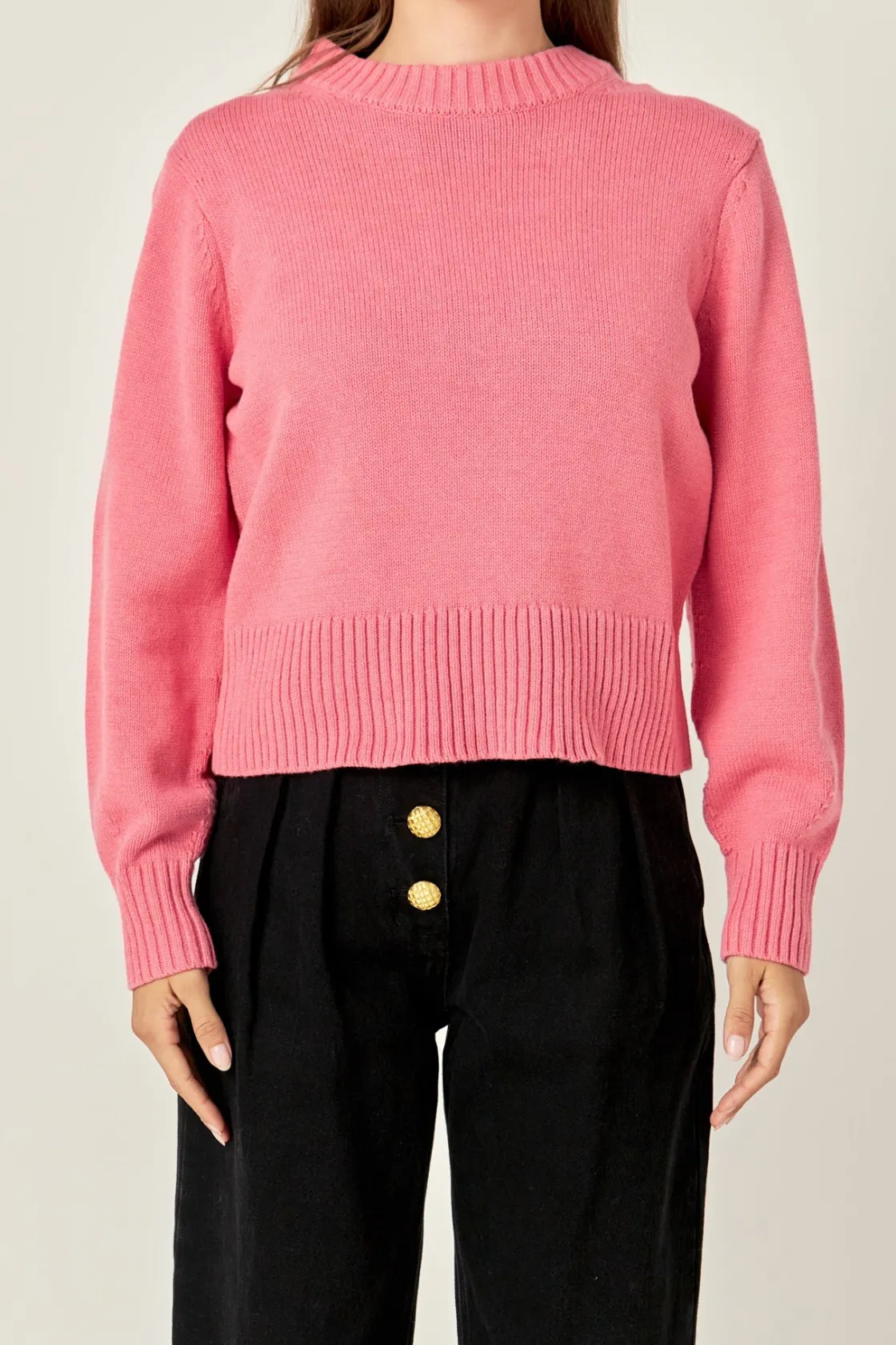 english_factory__relaxed__0.webp ENGLISH FACTORY Sweaters & Knits | Tops*- Relaxed Fit Sweater PINK