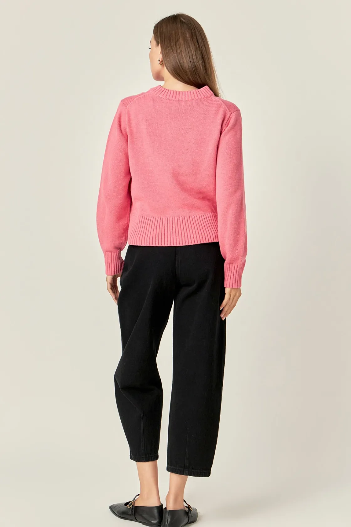 english_factory__relaxed__2.webp ENGLISH FACTORY Sweaters & Knits | Tops*- Relaxed Fit Sweater PINK