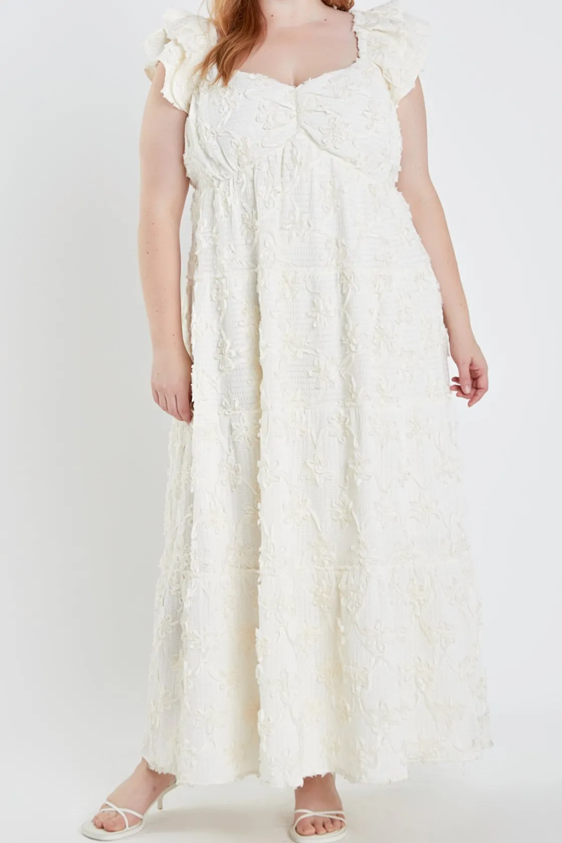 english_factory__ribbon_e_0-2.webp ENGLISH FACTORY Boho Dresses | Tops*- Ribbon Embroidered Maxi Dress IVORY