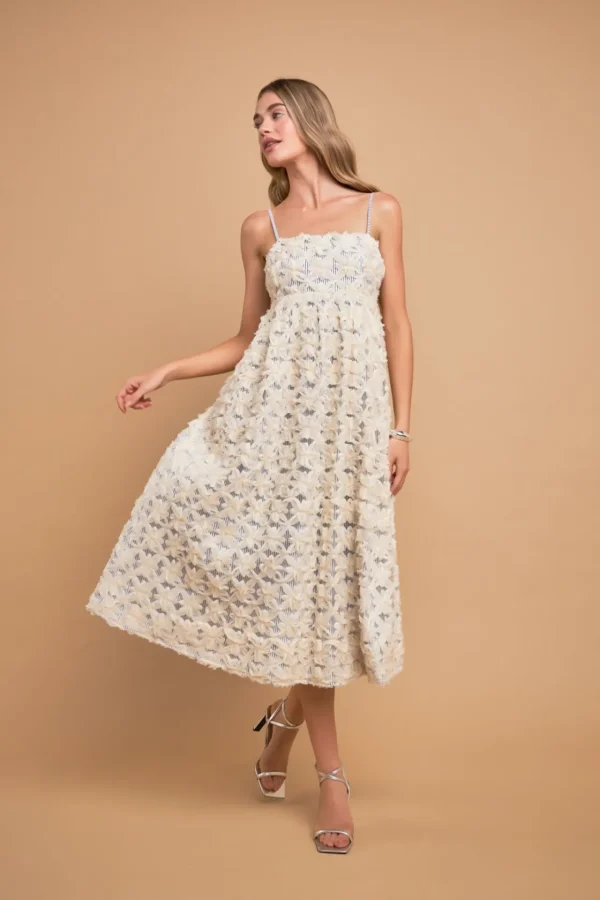 ENGLISH FACTORY White Dresses | Tops*- Ribbon Embroidery Puff Dress OFFWHITE