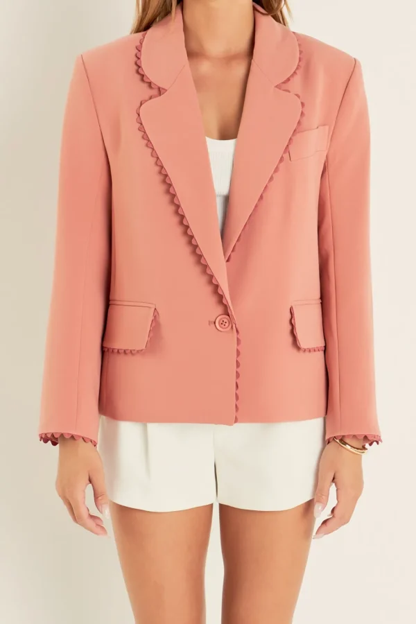 ENGLISH FACTORY Matching Sets | Blazers*- Rickrack Edge Blazer