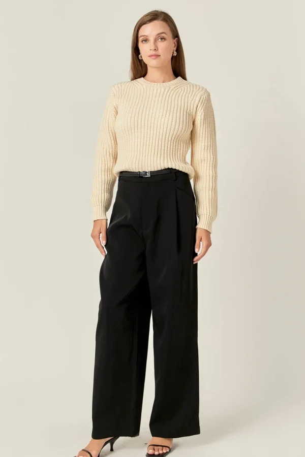 ENGLISH FACTORY Sweaters & Knits | Tops*- Round-neck Knit Sweater