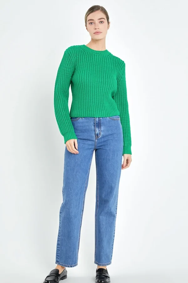 ENGLISH FACTORY Sweaters & Knits | Tops*- Round-neck Knit Sweater