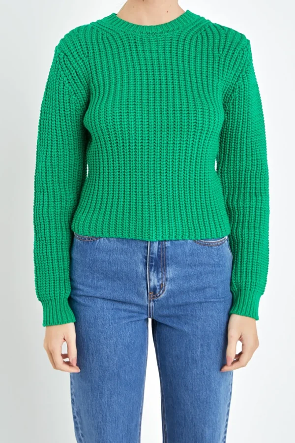 ENGLISH FACTORY Sweaters & Knits | Tops*- Round-neck Knit Sweater