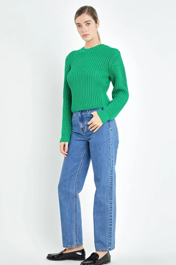 ENGLISH FACTORY Sweaters & Knits | Tops*- Round-neck Knit Sweater