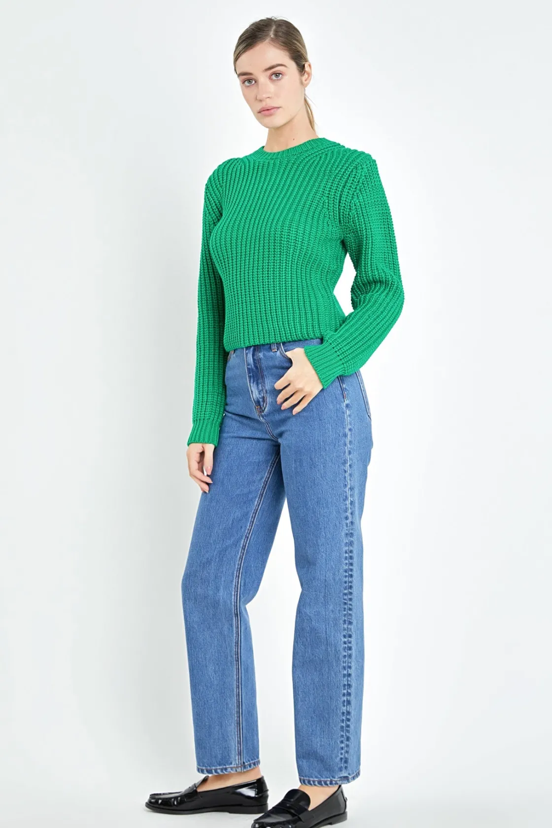 english_factory__roundnec_12.webp ENGLISH FACTORY Sweaters & Knits | Tops*- Round-neck Knit Sweater