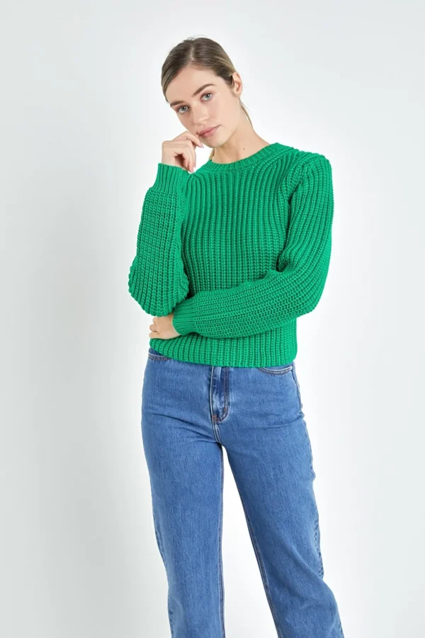 ENGLISH FACTORY Sweaters & Knits | Tops*- Round-neck Knit Sweater