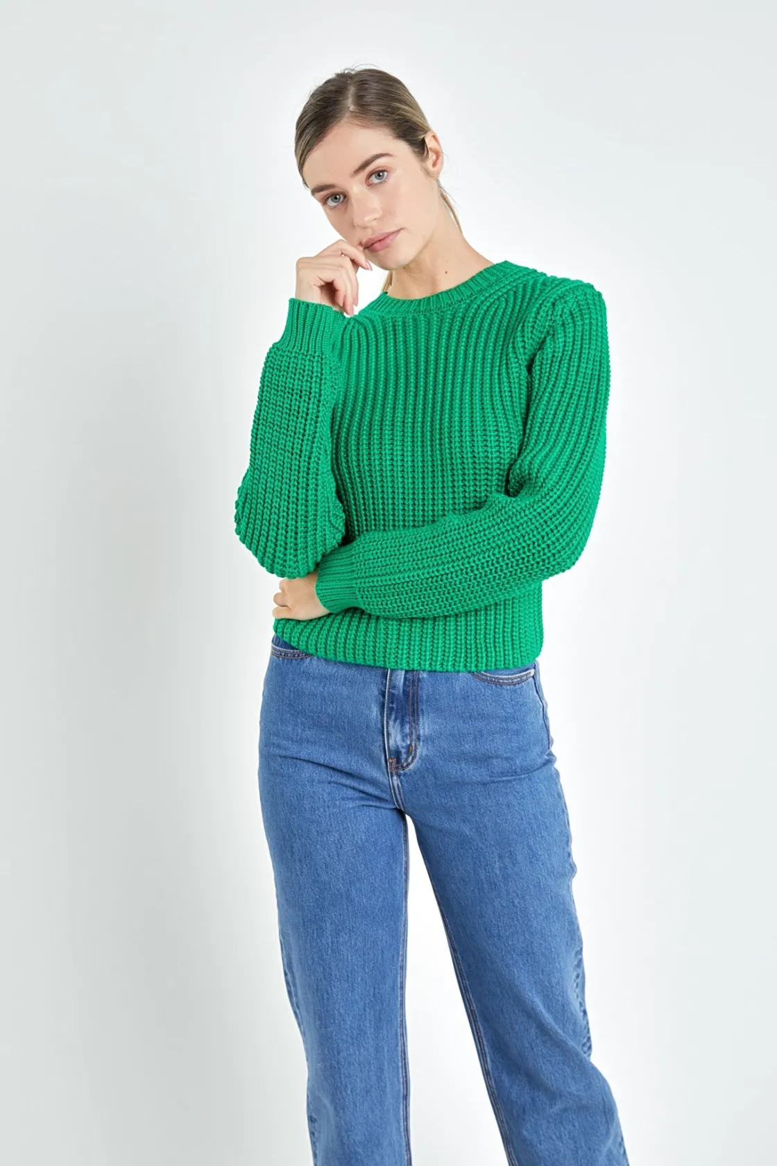 english_factory__roundnec_14.webp ENGLISH FACTORY Sweaters & Knits | Tops*- Round-neck Knit Sweater