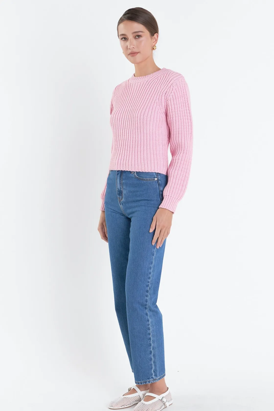 english_factory__roundnec_16.webp ENGLISH FACTORY Sweaters & Knits | Tops*- Round-neck Knit Sweater