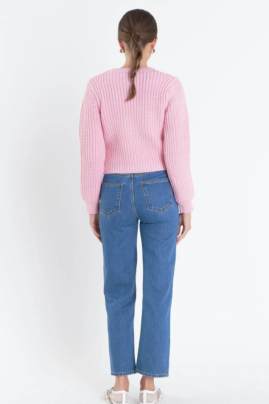 english_factory__roundnec_17.webp ENGLISH FACTORY Sweaters & Knits | Tops*- Round-neck Knit Sweater