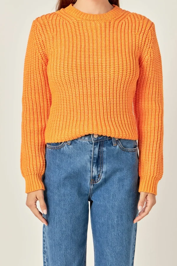 ENGLISH FACTORY Sweaters & Knits | Tops*- Round-neck Knit Sweater