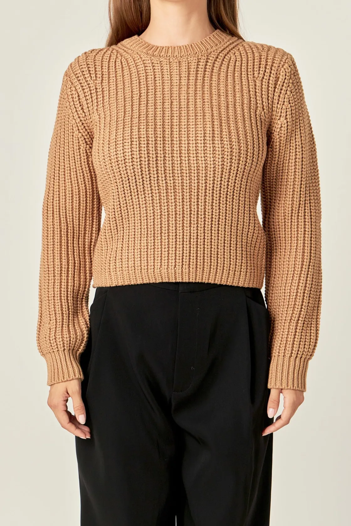 english_factory__roundnec_5.webp ENGLISH FACTORY Sweaters & Knits | Tops*- Round-neck Knit Sweater