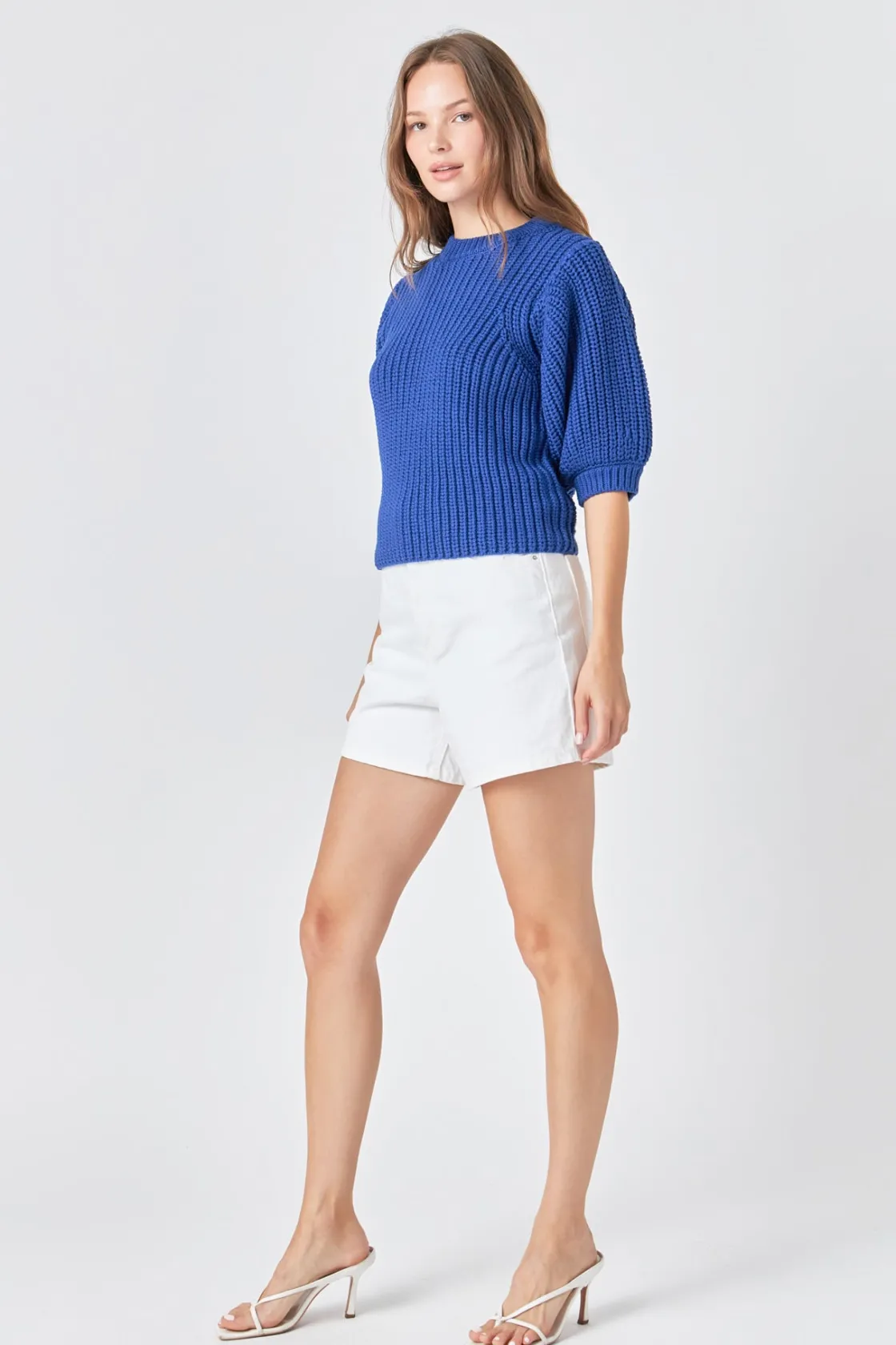 english_factory__roundnec_6-1.webp ENGLISH FACTORY Sweaters & Knits | Tops*- Round-neck Short Sleeve Knit Sweater