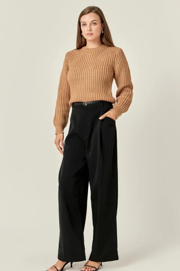 ENGLISH FACTORY Sweaters & Knits | Tops*- Round-neck Knit Sweater