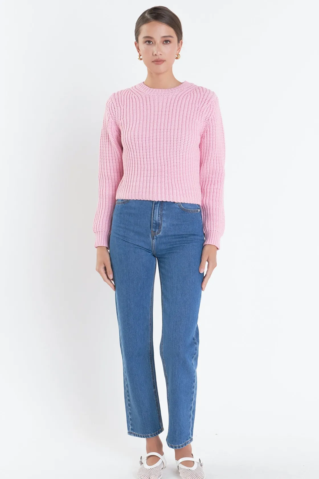 english_factory__roundnec_9.webp ENGLISH FACTORY Sweaters & Knits | Tops*- Round-neck Knit Sweater