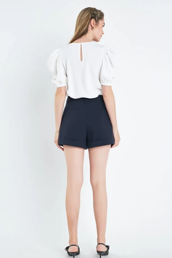 ENGLISH FACTORY Tops*- Ruched Puff Sleeve Top