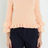 ENGLISH FACTORY Sweaters & Knits | Tops*- Ruffle Detail Sweater PINK