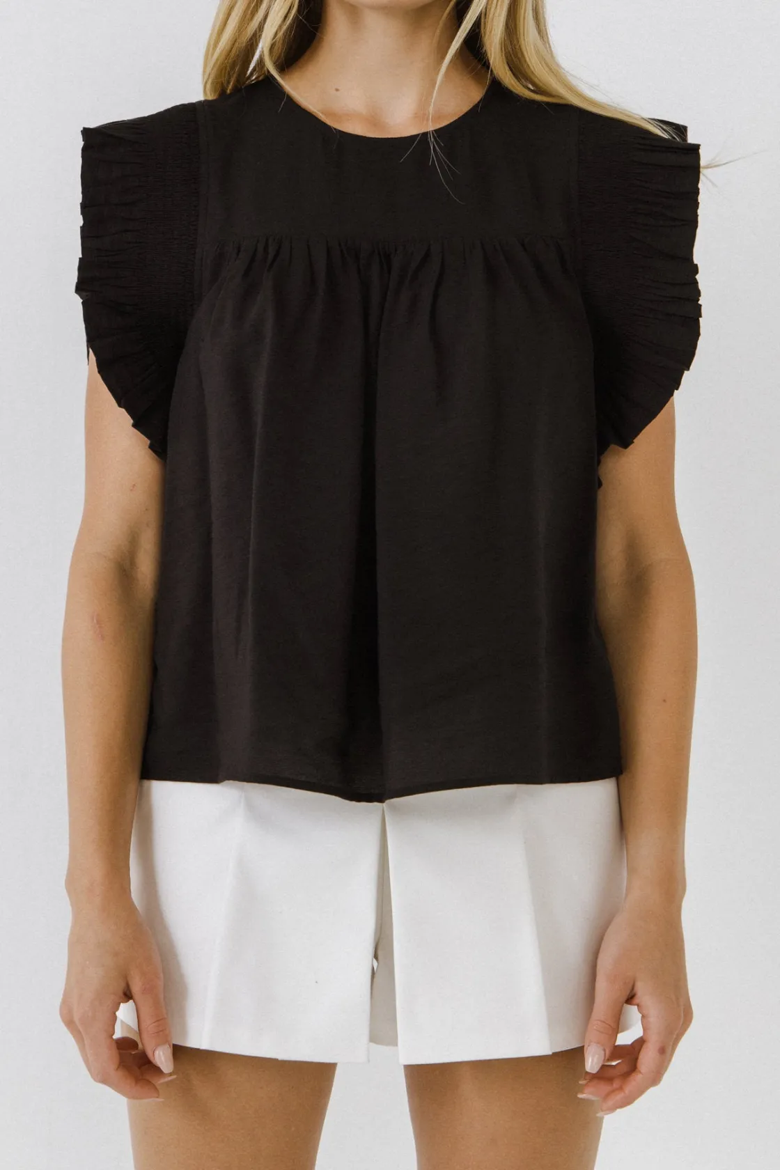 english_factory__ruffle_d_0.webp ENGLISH FACTORY Tops*- Ruffle Detail Top