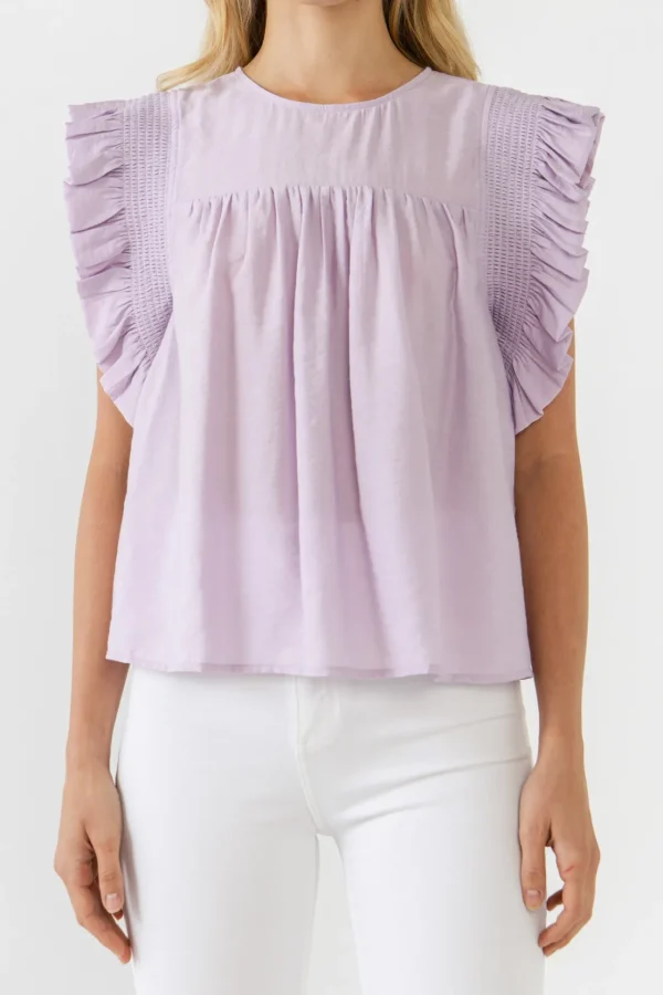 ENGLISH FACTORY Tops*- Ruffle Detail Top
