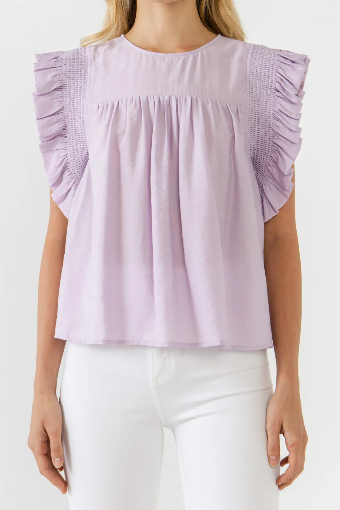 english_factory__ruffle_d_10.webp ENGLISH FACTORY Tops*- Ruffle Detail Top