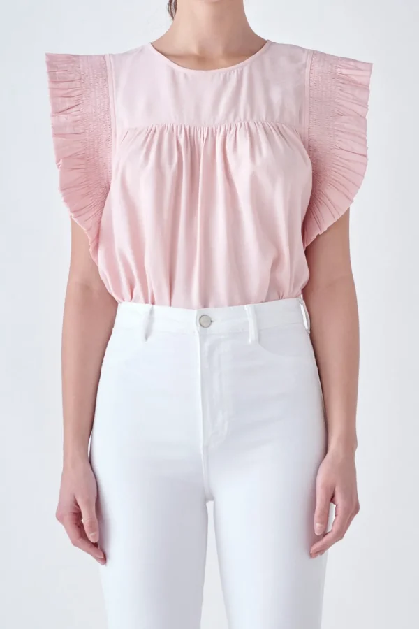 ENGLISH FACTORY Tops*- Ruffle Detail Top