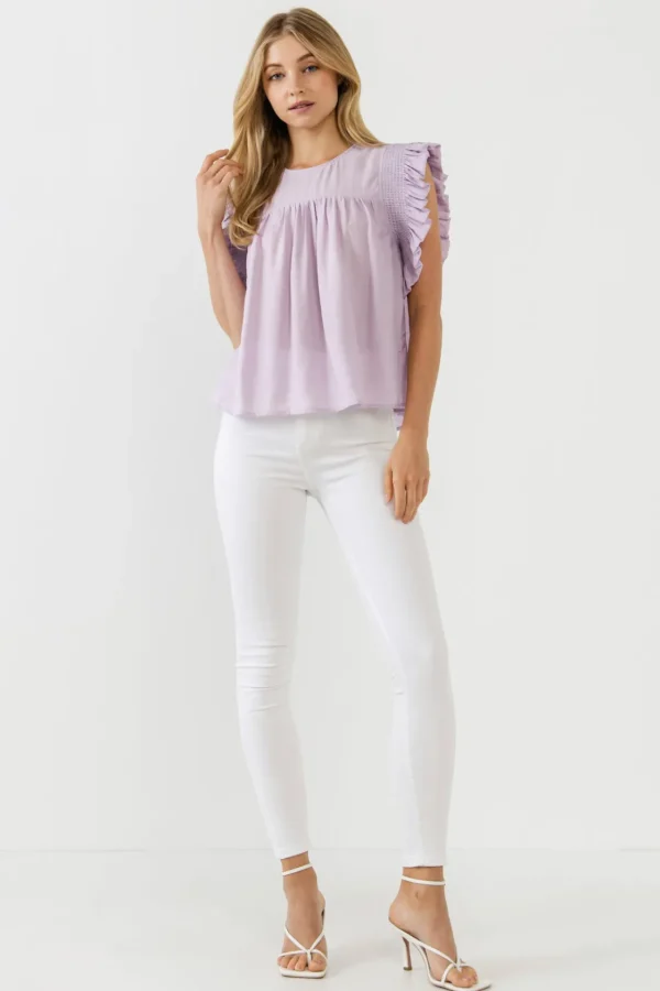 ENGLISH FACTORY Tops*- Ruffle Detail Top