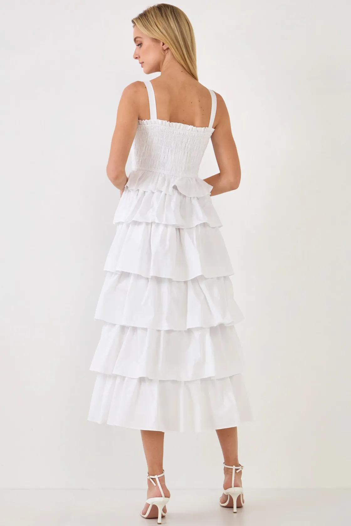 english_factory__ruffle_t_2-1.webp ENGLISH FACTORY White Dresses | Tops*- Ruffle Tiered Maxi Dress with Ties WHITE