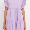 ENGLISH FACTORY Tops*- Ruffled Babydoll Mini Dress