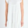 ENGLISH FACTORY White Dresses | Tops*- Ruffled Tiered Dress WHITE