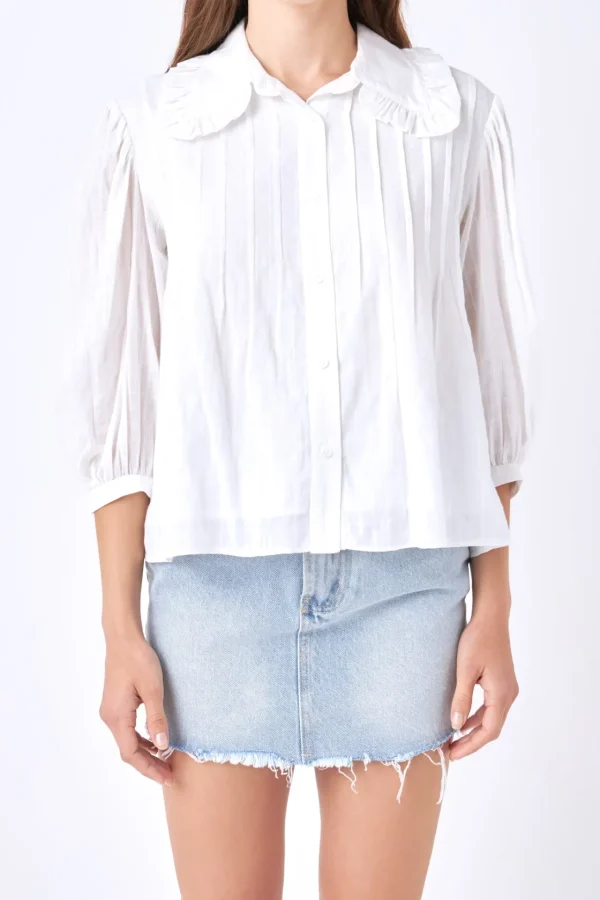 ENGLISH FACTORY Shirts & Blouses | Tops*- Ruffled Collar Blouse