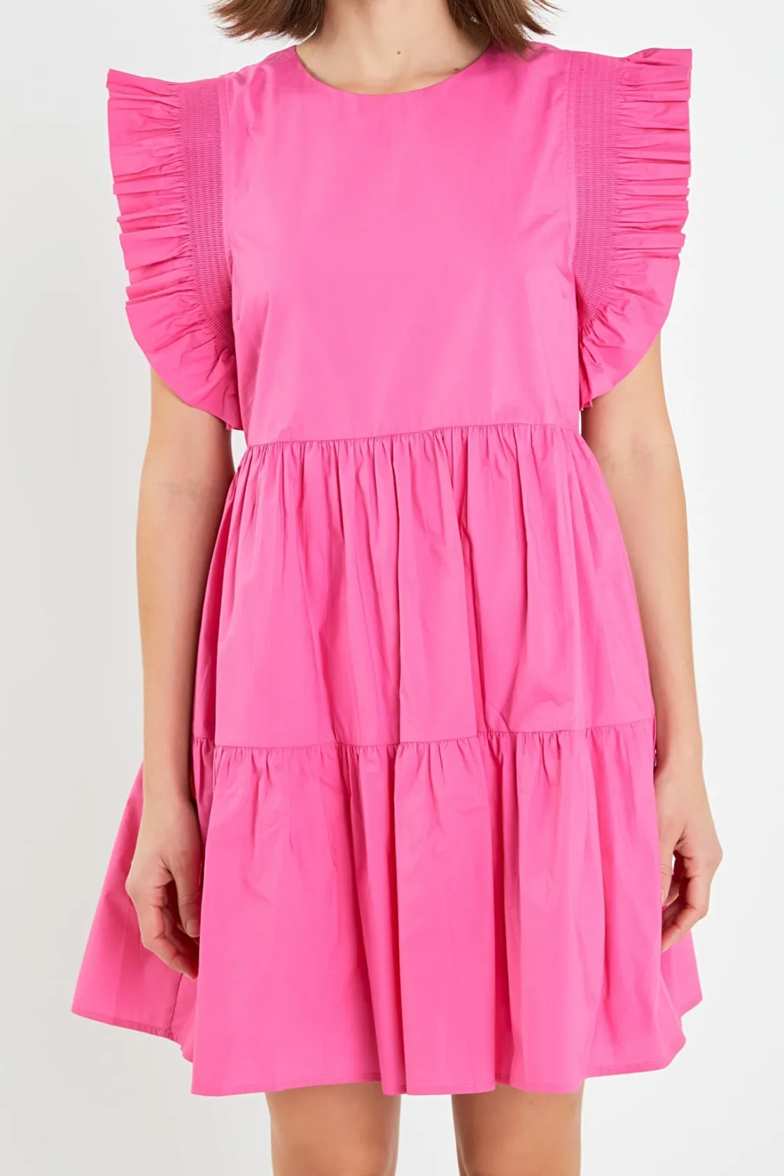 english_factory__ruffled__10.webp ENGLISH FACTORY Tops*- Ruffled Babydoll Mini Dress