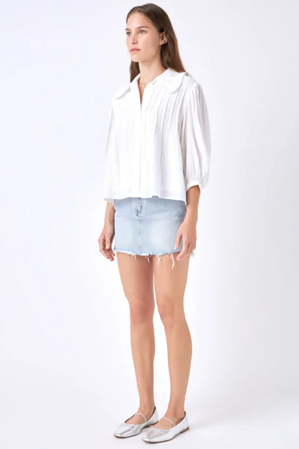 ENGLISH FACTORY Shirts & Blouses | Tops*- Ruffled Collar Blouse