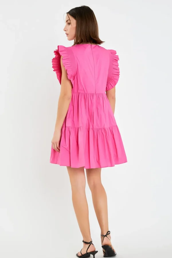 ENGLISH FACTORY Tops*- Ruffled Babydoll Mini Dress