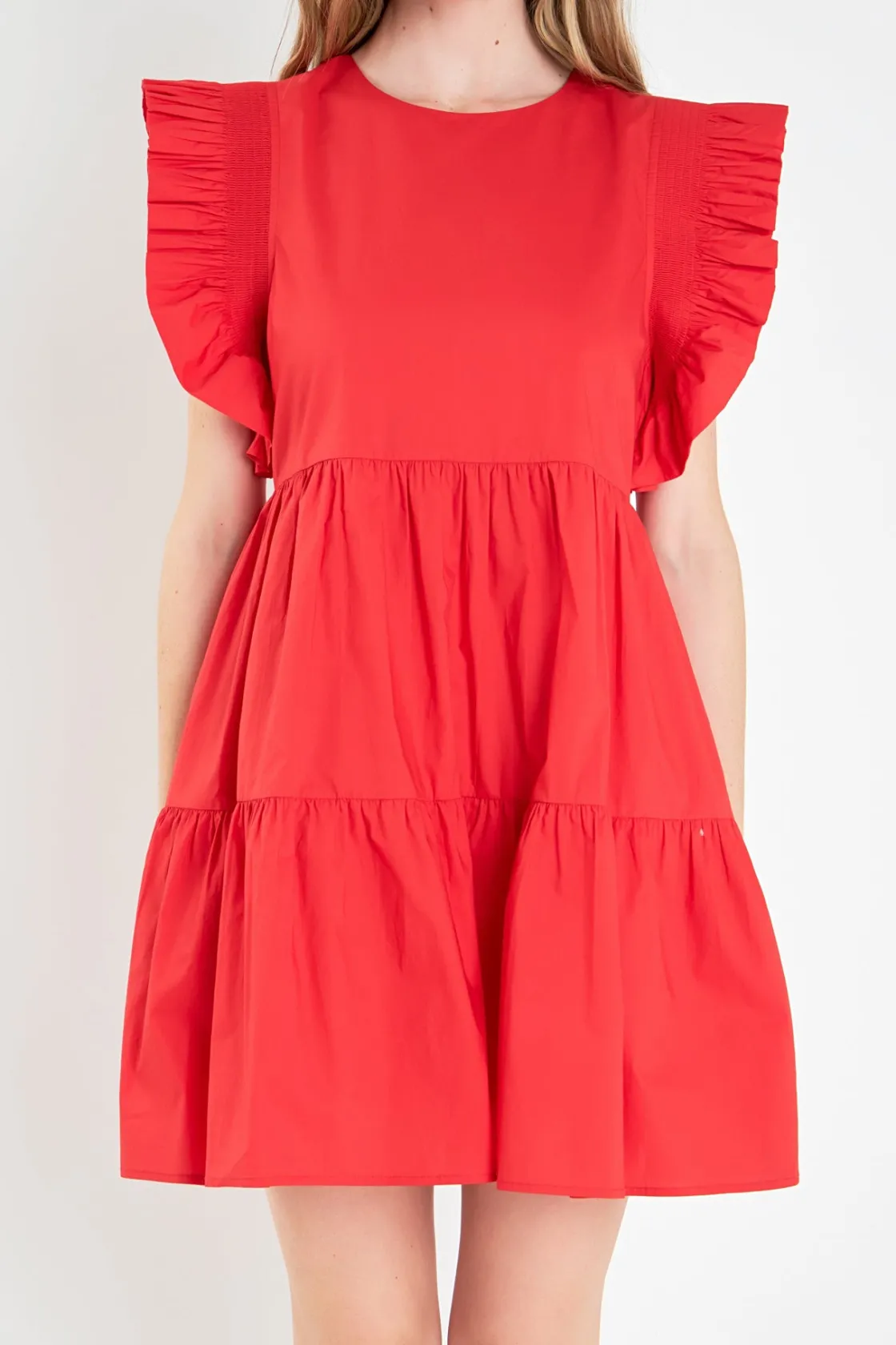 english_factory__ruffled__15.webp ENGLISH FACTORY Tops*- Ruffled Babydoll Mini Dress