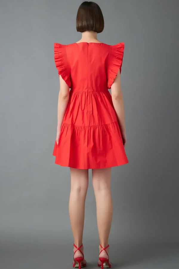 ENGLISH FACTORY White Dresses | Tops*- Ruffled Dress with Smocking Detail