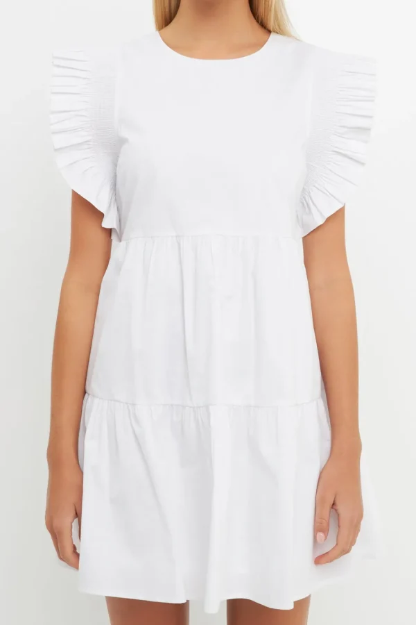 ENGLISH FACTORY Tops*- Ruffled Babydoll Mini Dress