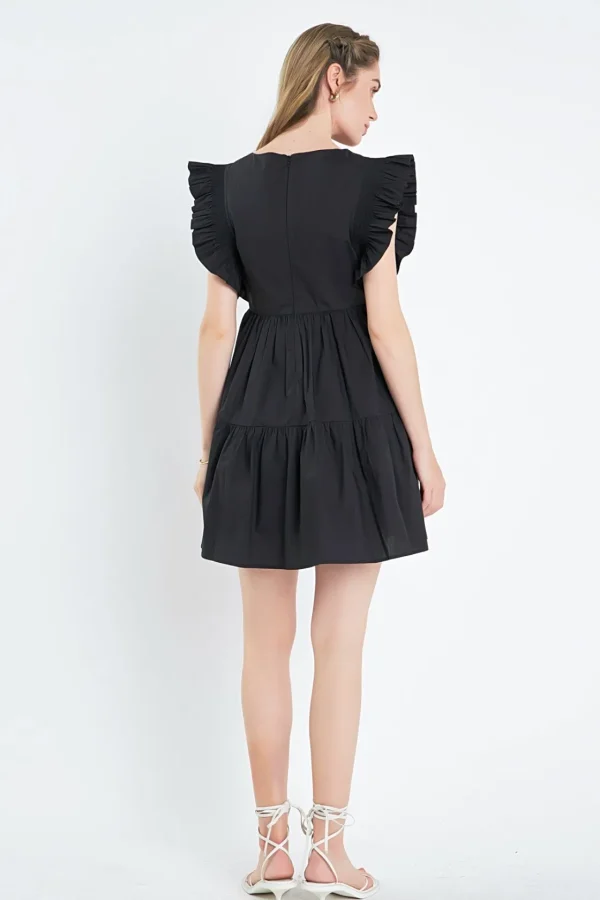 ENGLISH FACTORY White Dresses | Tops*- Ruffled Dress with Smocking Detail