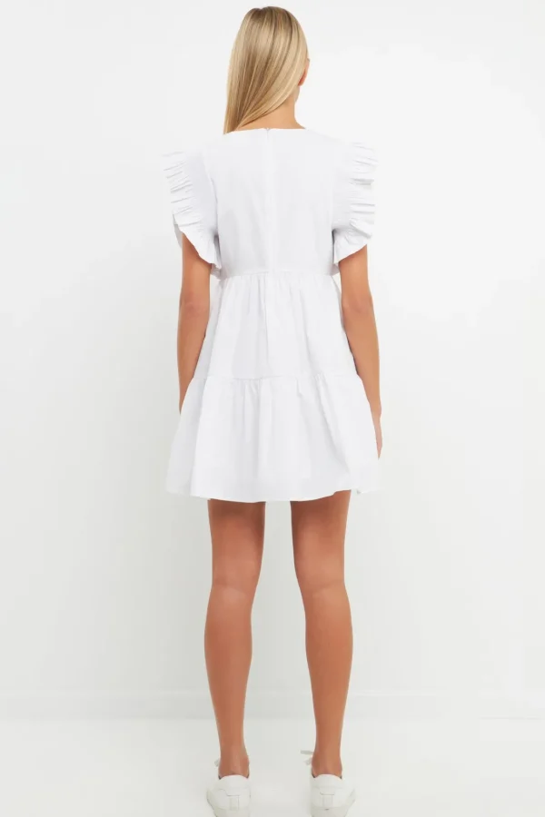 ENGLISH FACTORY Tops*- Ruffled Babydoll Mini Dress