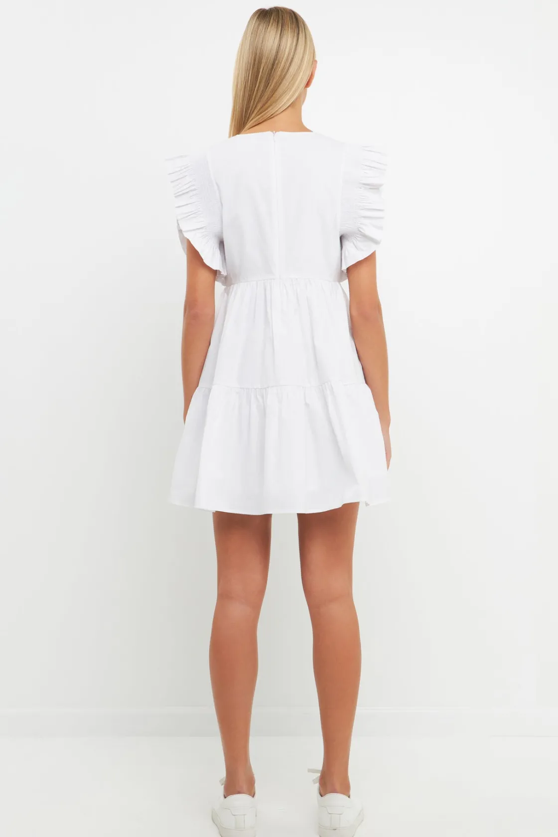 english_factory__ruffled__22.webp ENGLISH FACTORY Tops*- Ruffled Babydoll Mini Dress