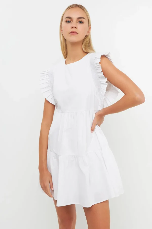 ENGLISH FACTORY Tops*- Ruffled Babydoll Mini Dress
