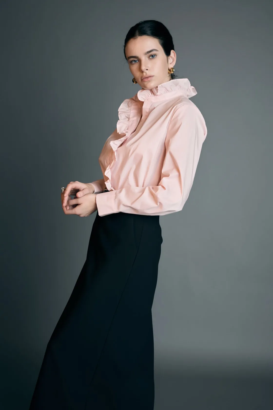 english_factory__ruffled__3-9.webp ENGLISH FACTORY Shirts & Blouses*- Ruffled Shirt BABYPINK
