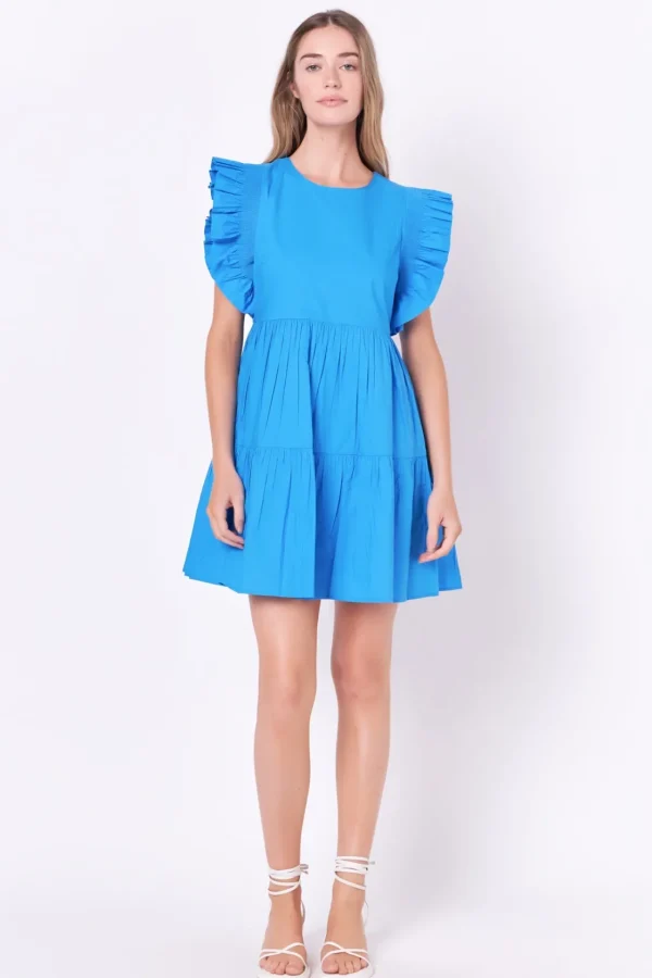 ENGLISH FACTORY Tops*- Ruffled Babydoll Mini Dress