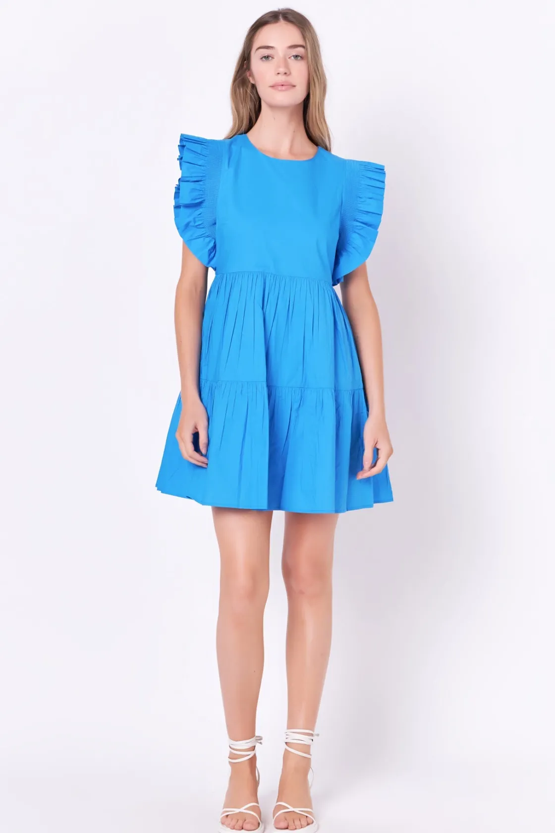 english_factory__ruffled__4.webp ENGLISH FACTORY Tops*- Ruffled Babydoll Mini Dress