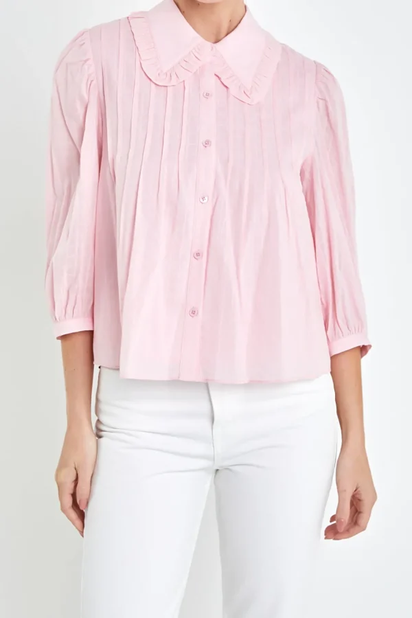 ENGLISH FACTORY Shirts & Blouses | Tops*- Ruffled Collar Blouse