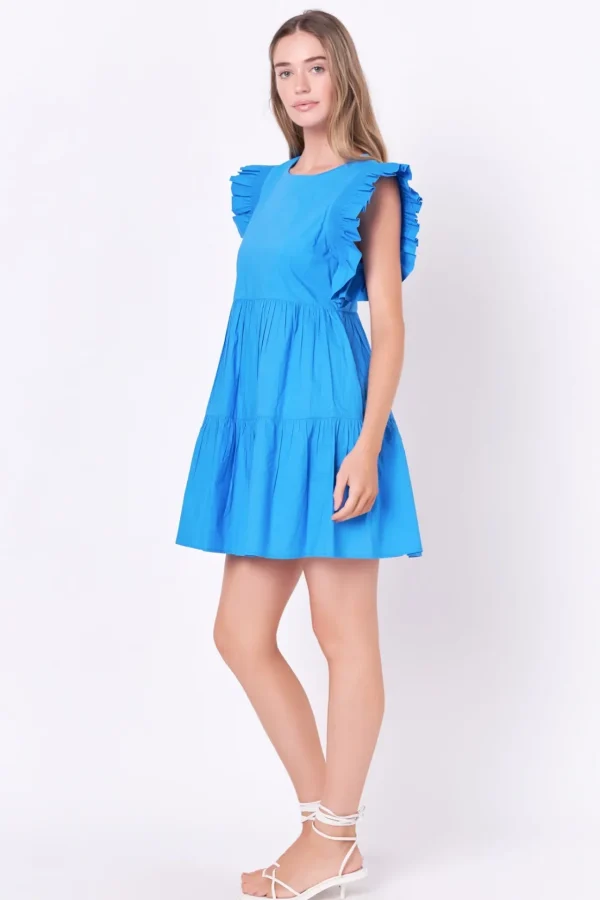 ENGLISH FACTORY Tops*- Ruffled Babydoll Mini Dress