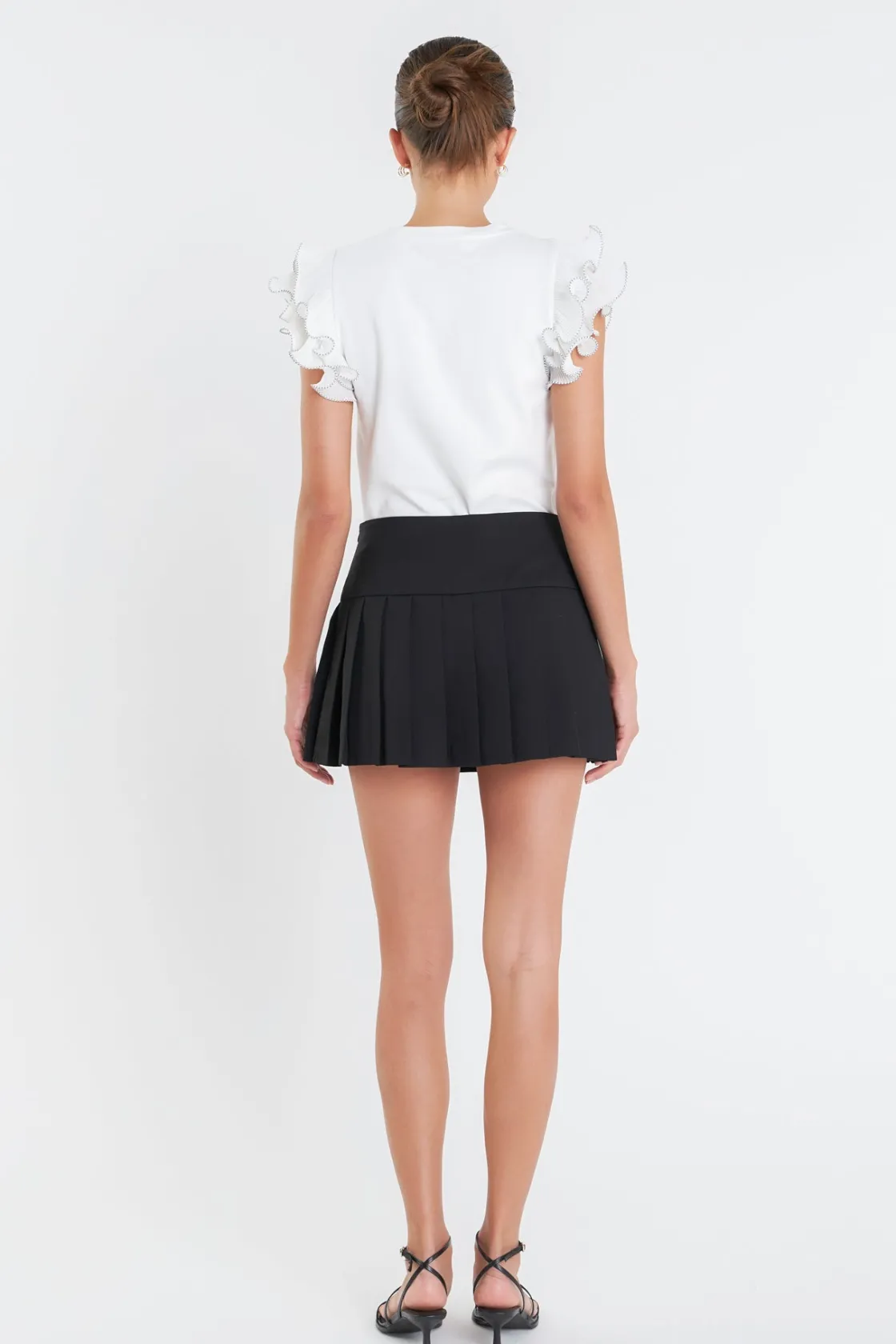 english_factory__ruffled__7-1.webp ENGLISH FACTORY Tops*- Ruffled Organza T-shirt