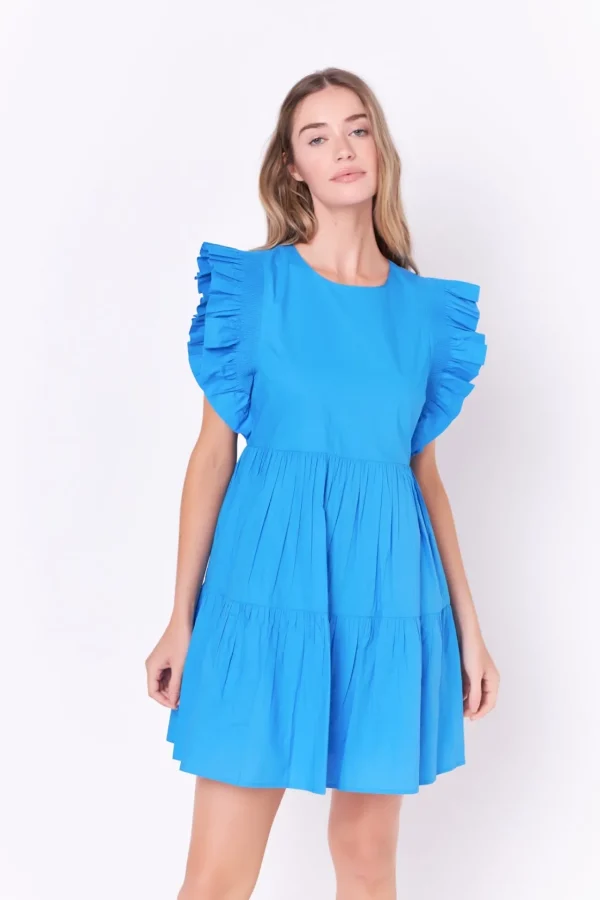 ENGLISH FACTORY Tops*- Ruffled Babydoll Mini Dress