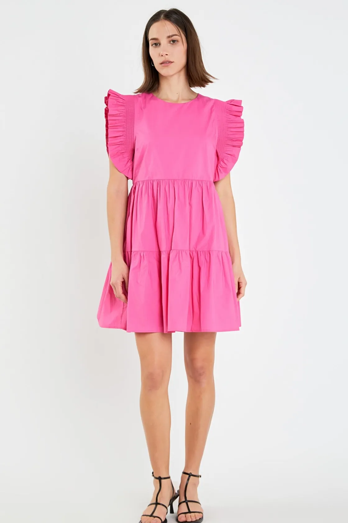 english_factory__ruffled__9.webp ENGLISH FACTORY Tops*- Ruffled Babydoll Mini Dress