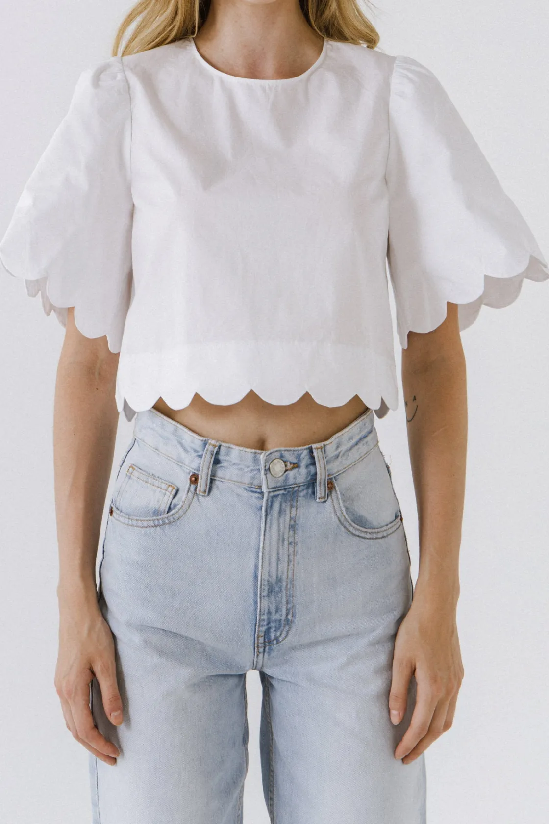 english_factory__scallop__0-2.webp ENGLISH FACTORY Tops*- Scallop Edge Top