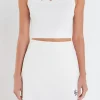 ENGLISH FACTORY Tops*- Scallop Detail Sleeveless Top OFFWHITE